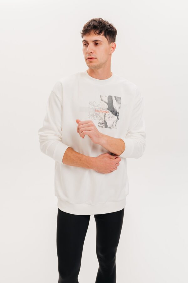 Свитшот оверсайз Философия белый мужской