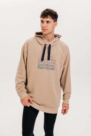 Худи оверсайз Logo Акцент кэмел мужское