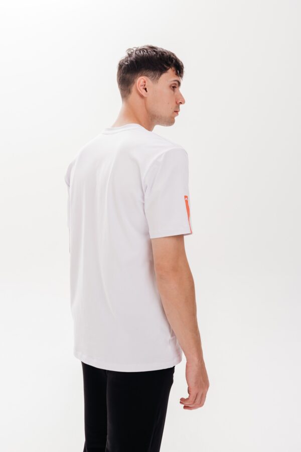 Футболка хлопковая Линии высоты белая мужская