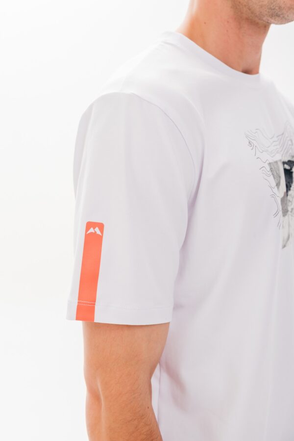 Футболка хлопковая Линии высоты белая мужская