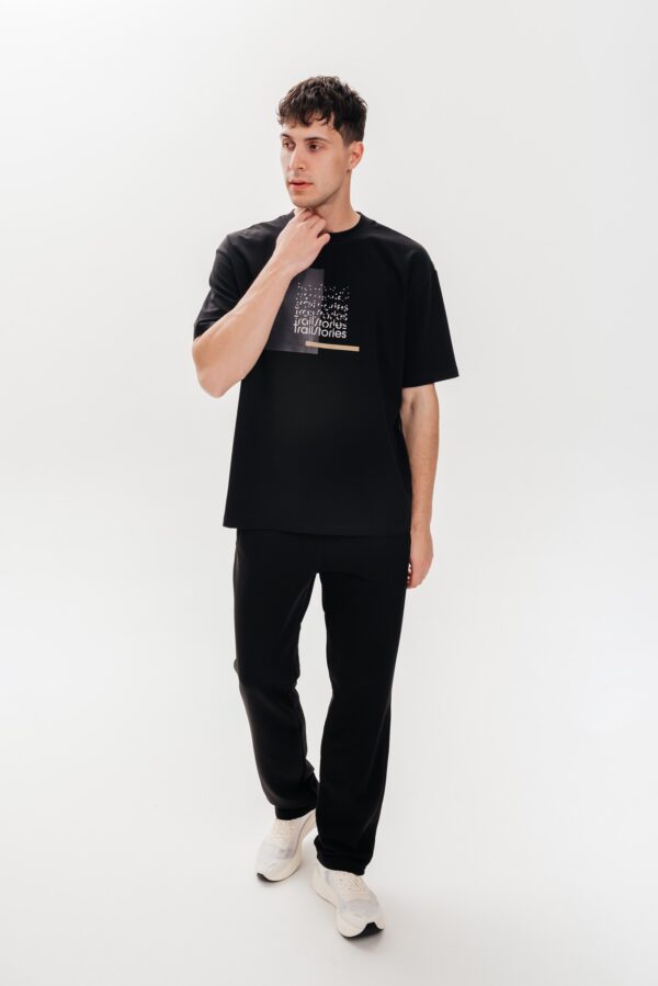 Футболка оверсайз Философия чёрная мужская