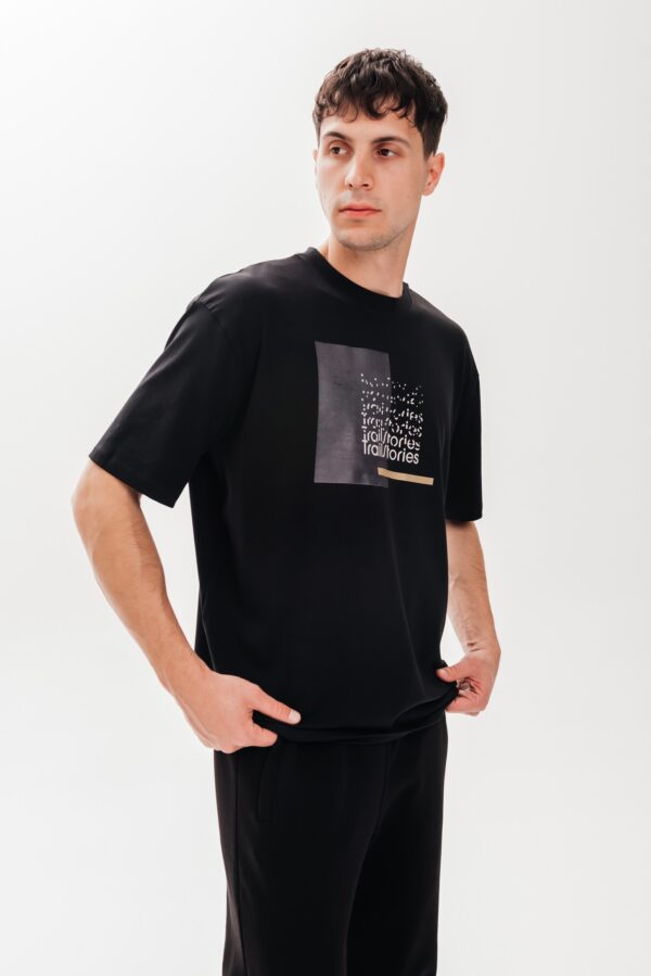 Футболка оверсайз Философия чёрная мужская