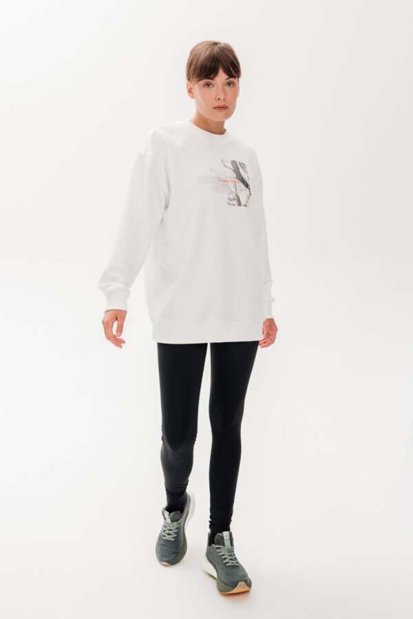 Свитшот оверсайз Философия белый женский