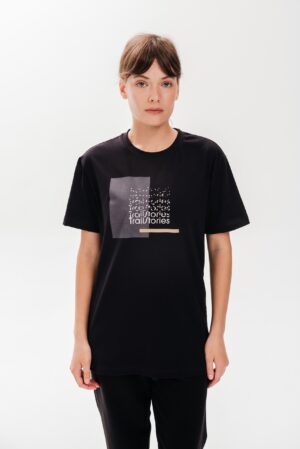 Футболка оверсайз Философия чёрная женская