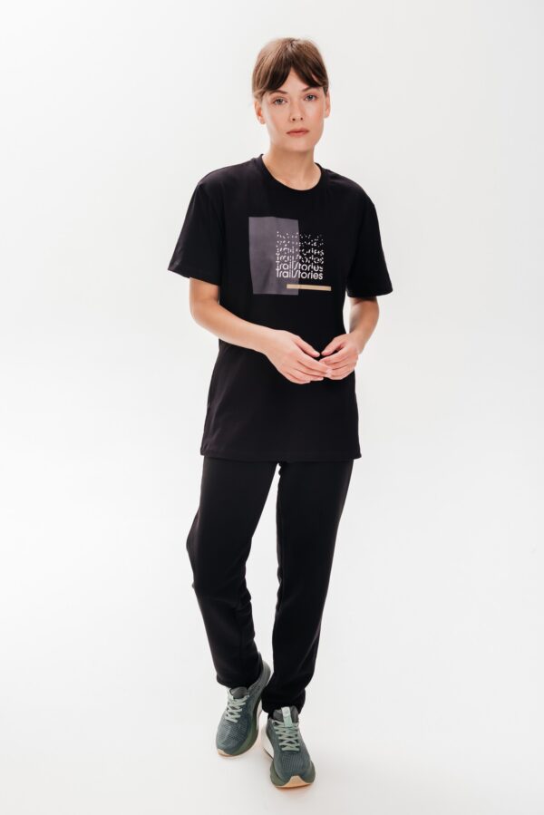 Футболка оверсайз Философия чёрная женская