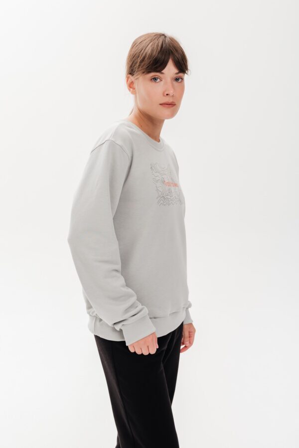 Свитшот Линии высоты серый женский