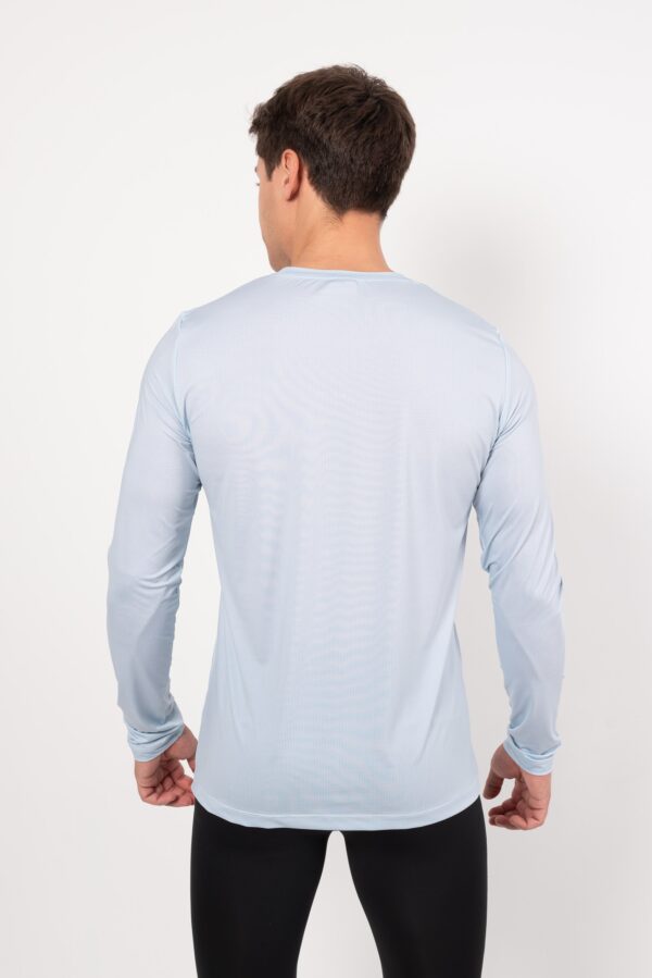 Лонгслив Logo серо-голубой мужской