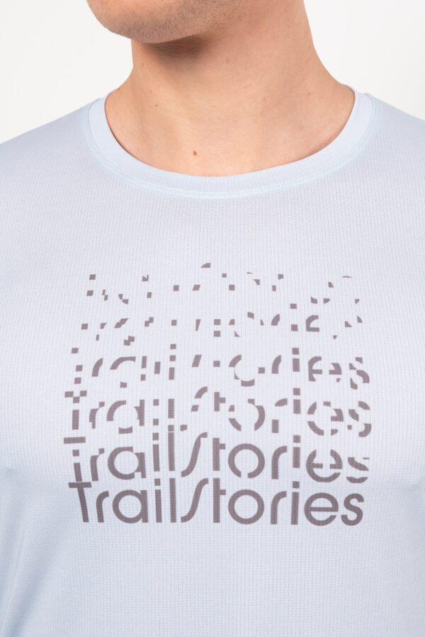 Лонгслив Logo серо-голубой мужской