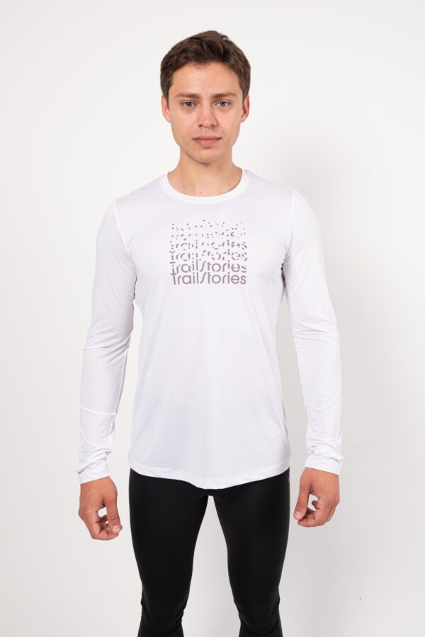 Лонгслив Logo белый мужской