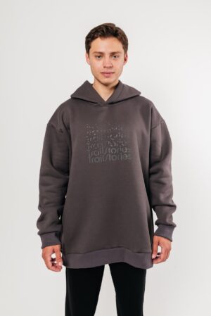 Худи оверсайз Logo графит мужское