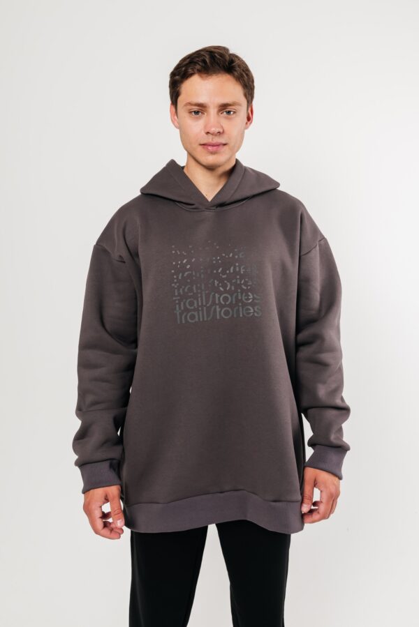 Худи оверсайз Logo графит мужское