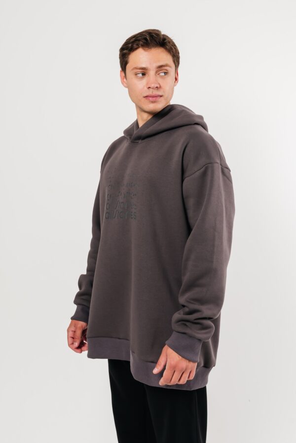Худи оверсайз Logo графит мужское