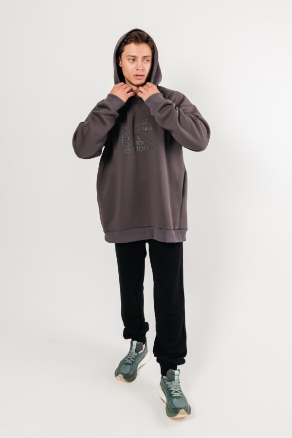 Худи оверсайз Logo графит мужское