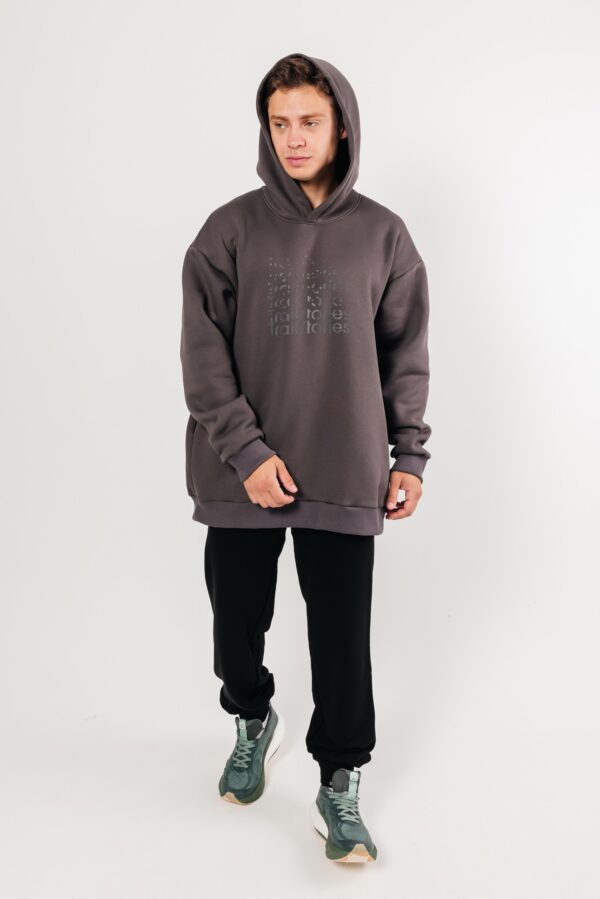 Худи оверсайз Logo графит мужское