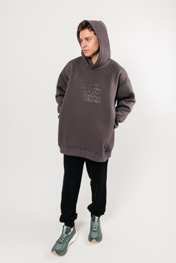 Худи оверсайз Logo графит мужское