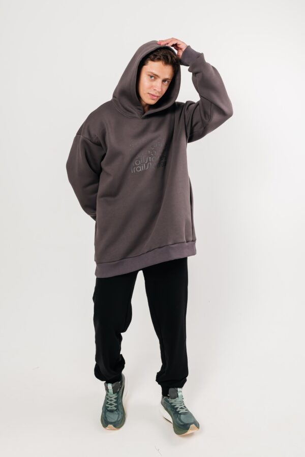 Худи оверсайз Logo графит мужское