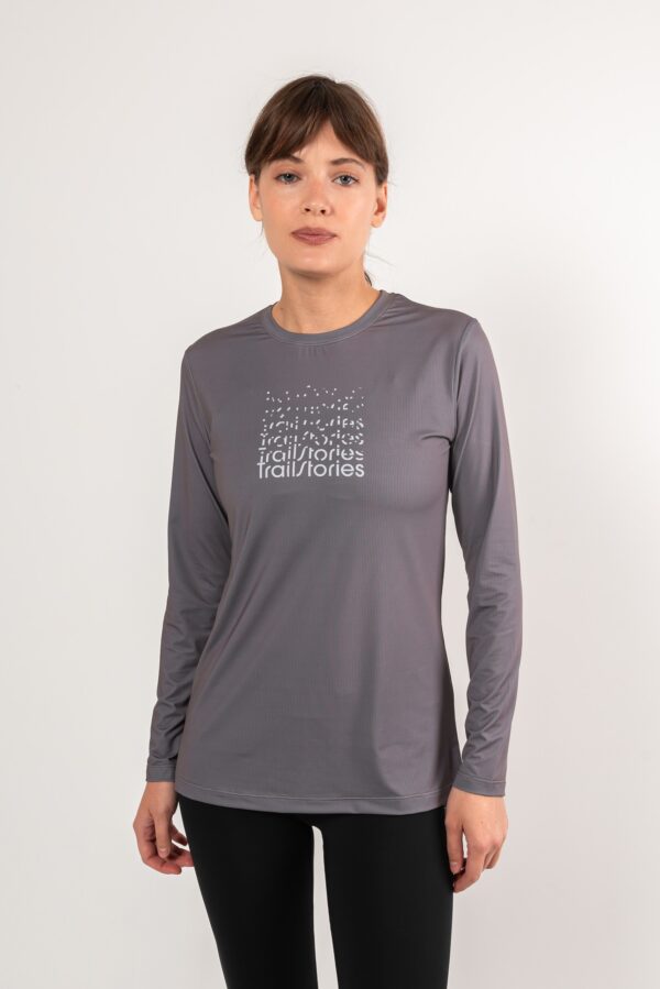 Лонгслив Logo графит женский