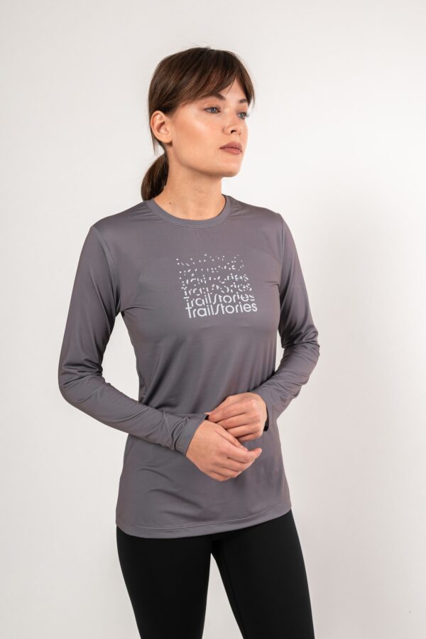 Лонгслив Logo графит женский