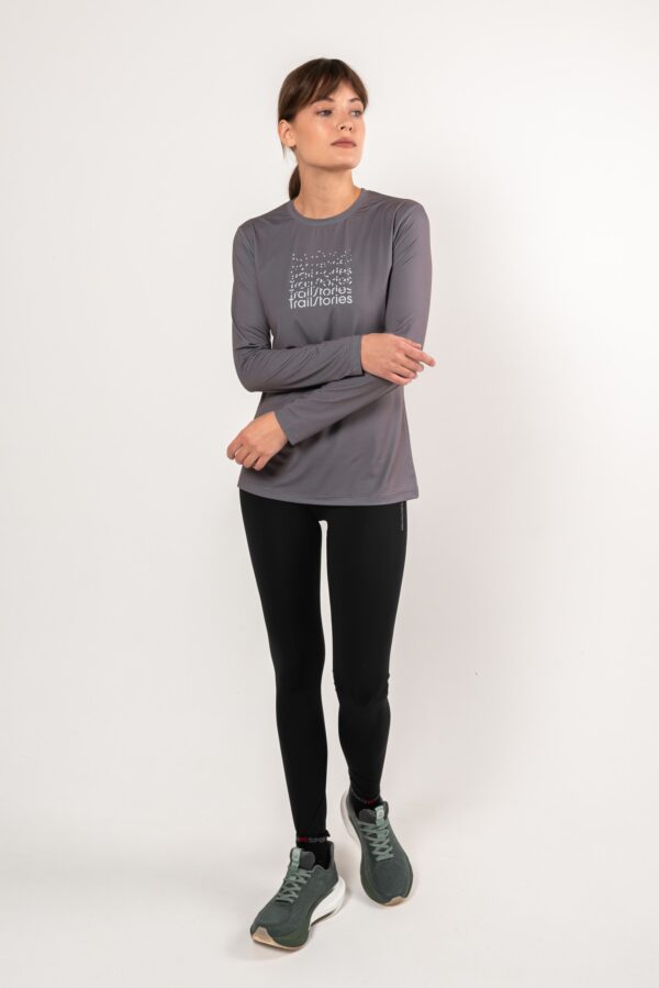 Лонгслив Logo графит женский