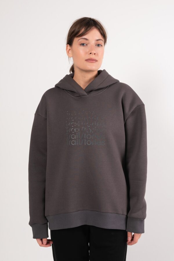 Худи оверсайз Logo графит женское