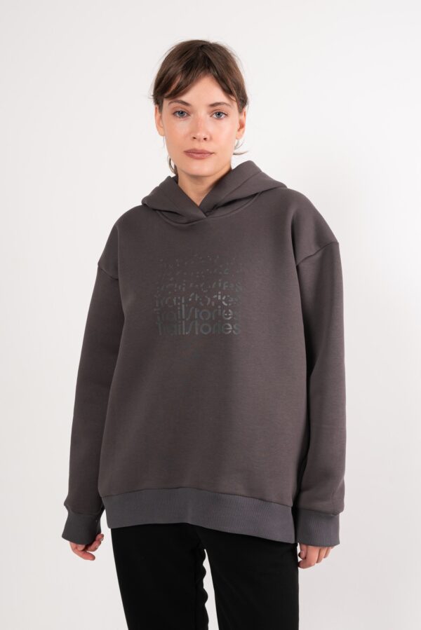 Худи оверсайз Logo графит женское