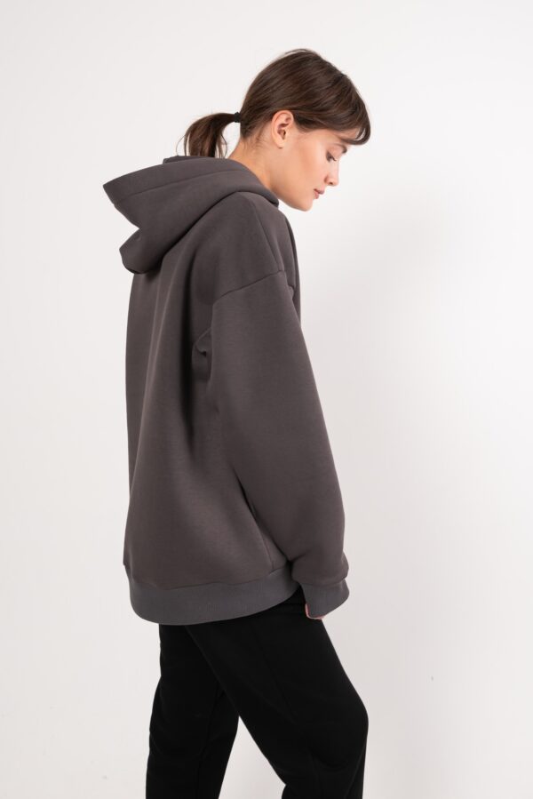 Худи оверсайз Logo графит женское